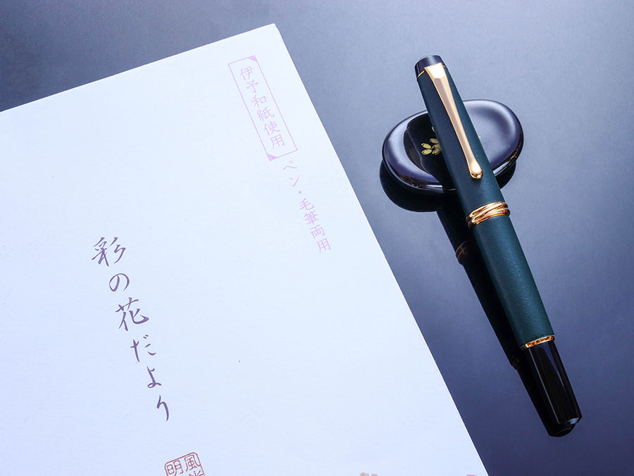 Kuretake Dream Galaxy Leather Dark Green Brush Pen