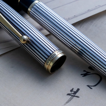 Pilot Custom 745 Sterling Silver 18K #10 F Nib Fountain Pen