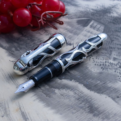 Kyomaru x Sailor Profit 21 Sterling Silver Dragonfly 21K White Gold Nib Fountain Pen