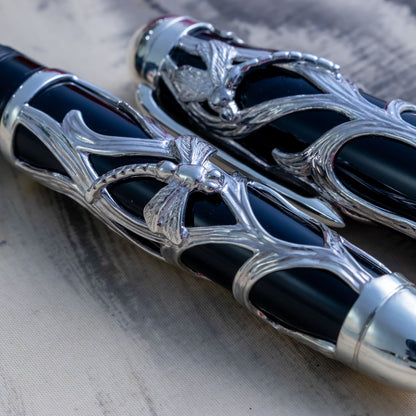 Kyomaru x Sailor Profit 21 Sterling Silver Dragonfly 21K White Gold Nib Fountain Pen