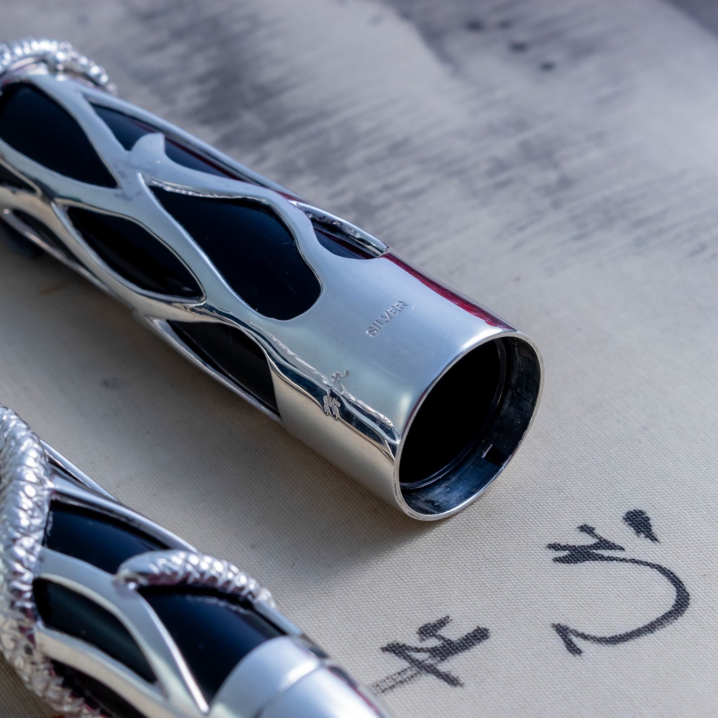 Kyomaru x Sailor Profit 21 Sterling Silver Hebi 21K White Gold Nib Fountain Pen (Copy)