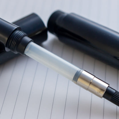 Eboya Houga Large Ebonite - Black 14K Gold Bock MF Nib Fountain Pen