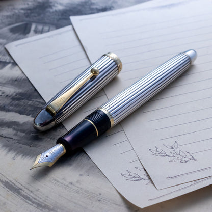 Pilot Custom 745 Sterling Silver 18K #10 F Nib Fountain Pen
