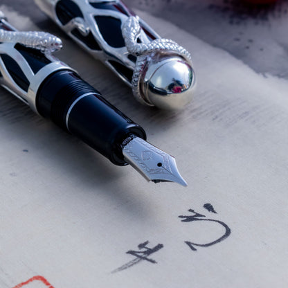 Kyomaru x Sailor Profit 21 Sterling Silver Hebi 21K White Gold Nib Fountain Pen (Copy)