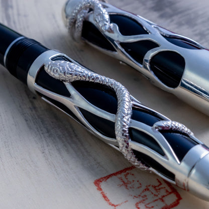 Kyomaru x Sailor Profit 21 Sterling Silver Hebi 21K White Gold Nib Fountain Pen (Copy)