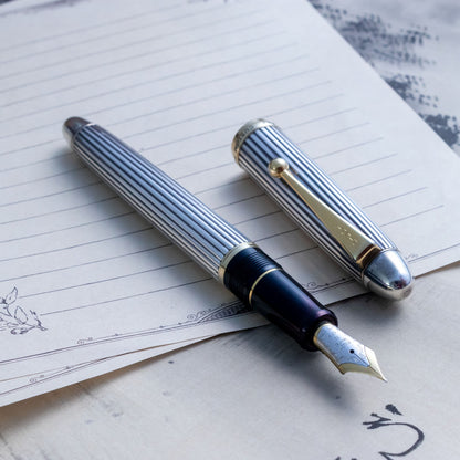 Pilot Custom 745 Sterling Silver 18K #10 F Nib Fountain Pen