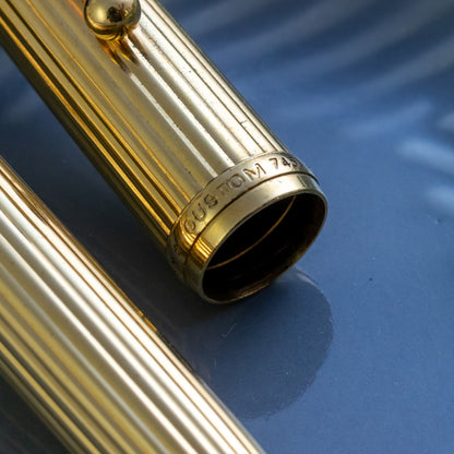 Pilot Custom 745 Gold Pinstripe 18K #10 Gold F Nib Fountain Pen
