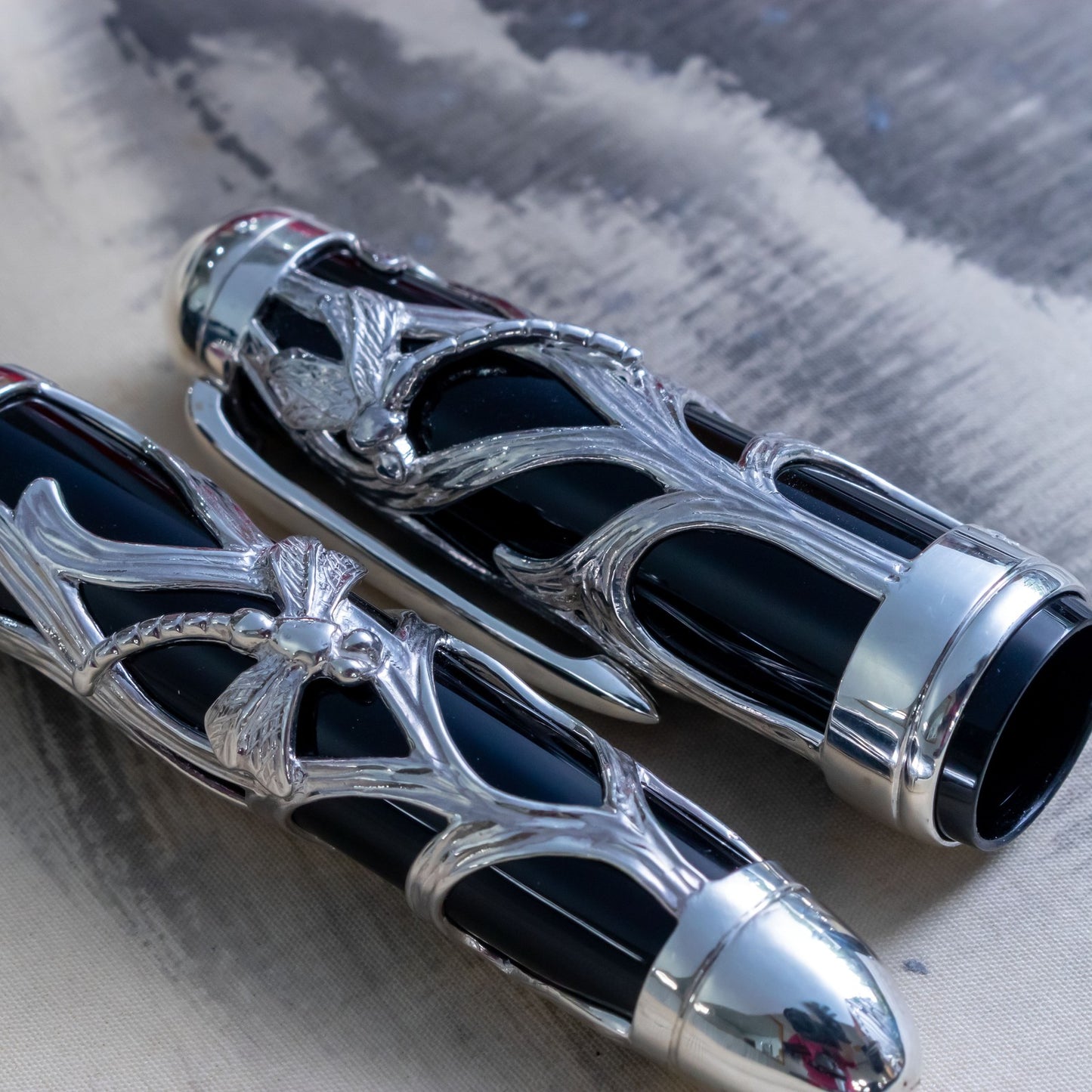 Kyomaru x Sailor Profit 21 Sterling Silver Dragonfly 21K White Gold Nib Fountain Pen