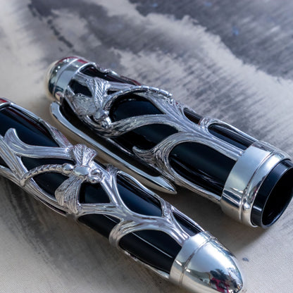 Kyomaru x Sailor Profit 21 Sterling Silver Dragonfly 21K White Gold Nib Fountain Pen