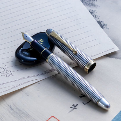 Pilot Custom 745 Sterling Silver 18K #10 F Nib Fountain Pen