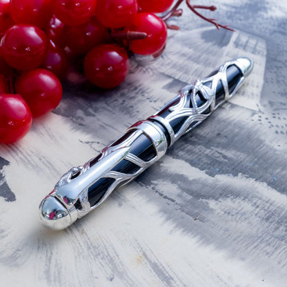 Kyomaru x Sailor Profit 21 Sterling Silver Dragonfly 21K White Gold Nib Fountain Pen