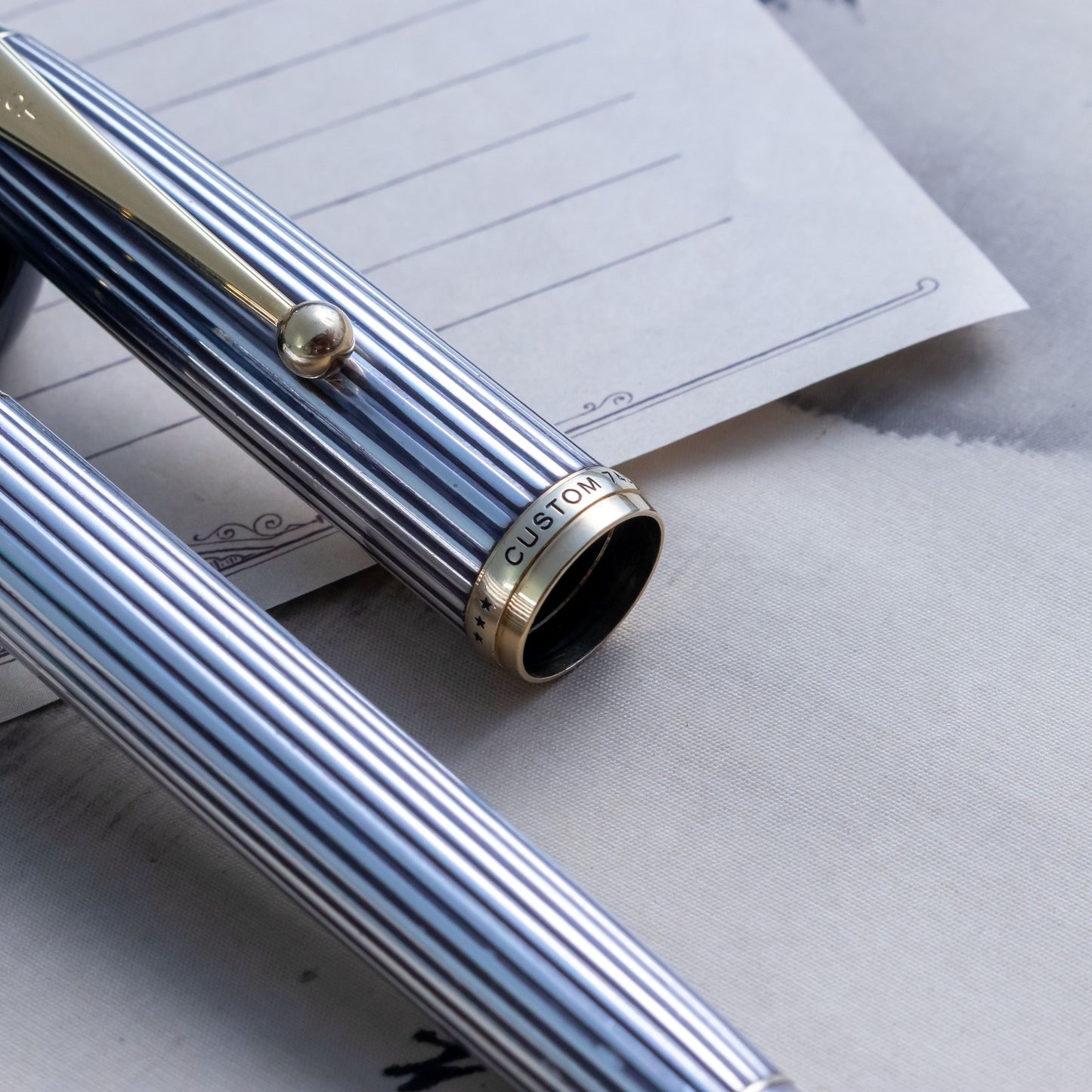 Pilot Custom 745 Sterling Silver 18K #10 F Nib Fountain Pen