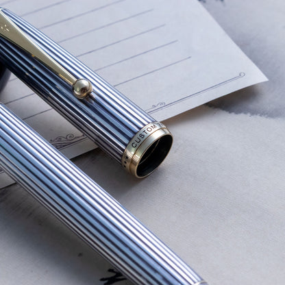 Pilot Custom 745 Sterling Silver 18K #10 F Nib Fountain Pen