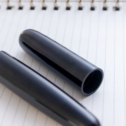 Eboya Houga Large Ebonite - Black 14K Gold Bock MF Nib Fountain Pen