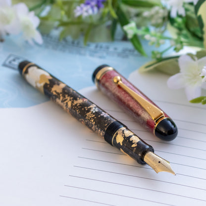 Custom Pilot Custom 74 Golden Neko Fountain Pen 14K #5 B Gold Nib