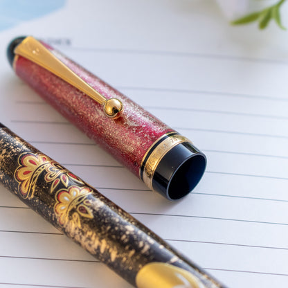 Custom Pilot Custom 74 Golden Neko Fountain Pen 14K #5 B Gold Nib