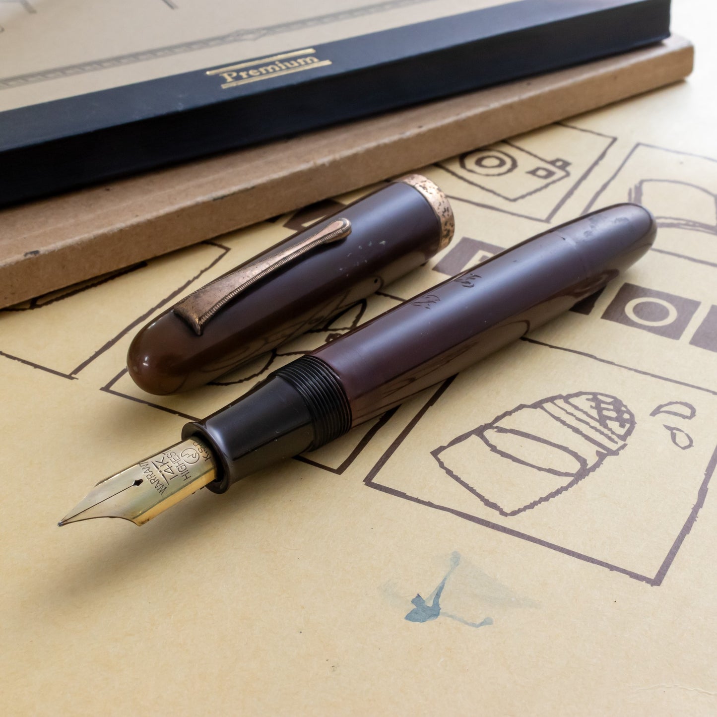 Japanese Crafted Urushi Ebonite Fountain Pen