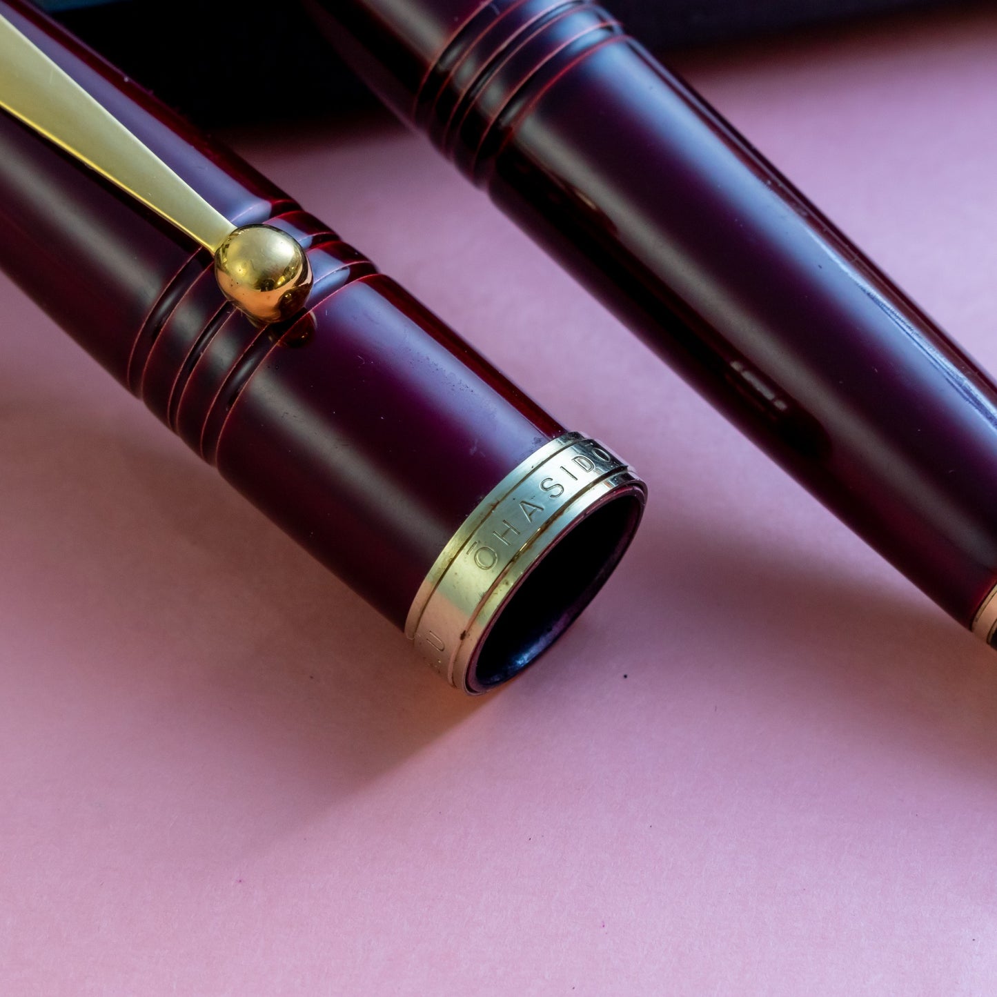 Ohashido Urushi Akatame-Nuri Ebonite Fountain Pen