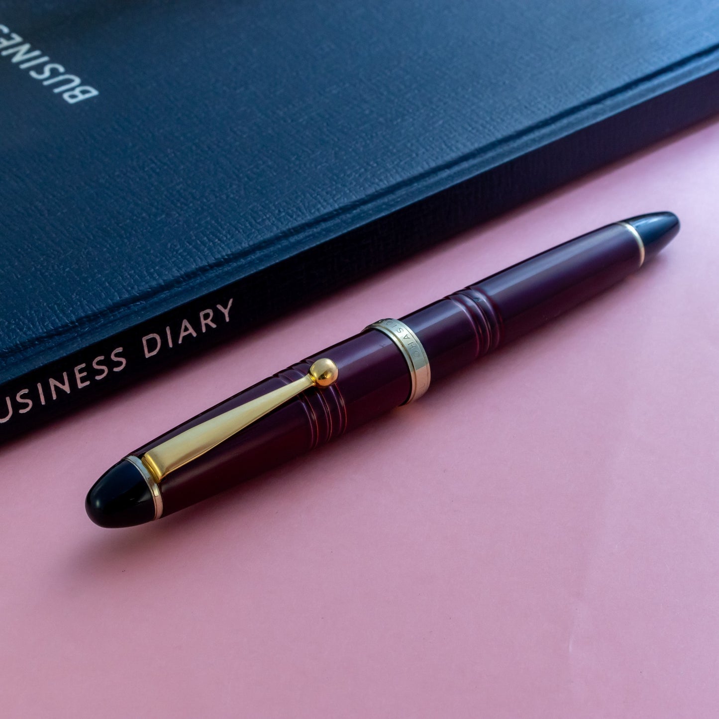 Ohashido Urushi Akatame-Nuri Ebonite Fountain Pen