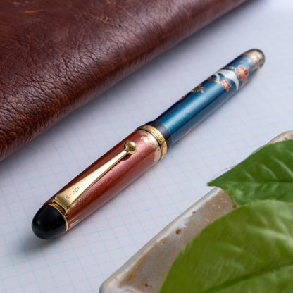 Customized Pilot Custom 74 Ume Ni Tsuru Motif Fountain Pen