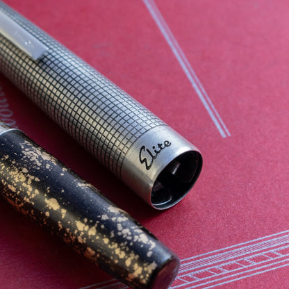 1977 Pilot Elite Sterling Silver Obsidian Grotto Fountain Pen