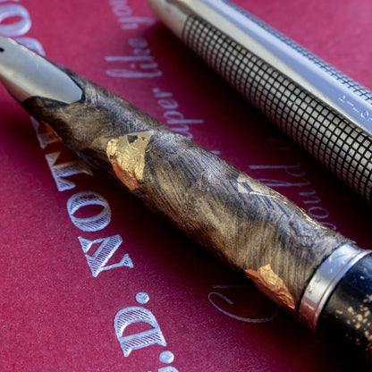 1977 Pilot Elite Sterling Silver Obsidian Grotto Fountain Pen