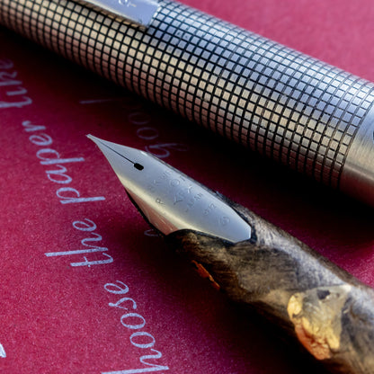 1977 Pilot Elite Sterling Silver Obsidian Grotto Fountain Pen