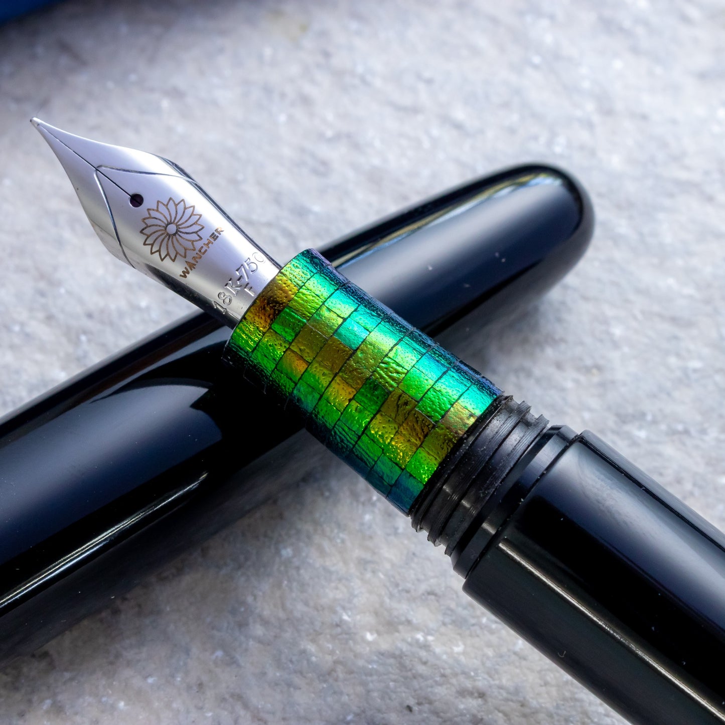 Wancher Dream Pen Tamamushi Wing Maki-e Taishi no Yume 18K WG F Nib Fountain Pen