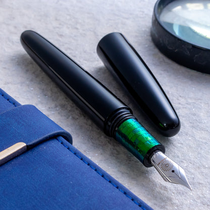 Wancher Dream Pen Tamamushi Wing Maki-e Taishi no Yume 18K WG F Nib Fountain Pen