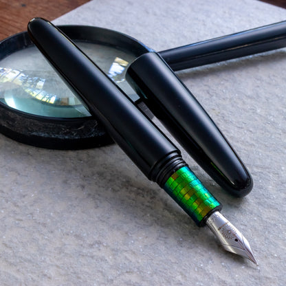 Wancher Dream Pen Tamamushi Wing Maki-e Taishi no Yume 18K WG F Nib Fountain Pen
