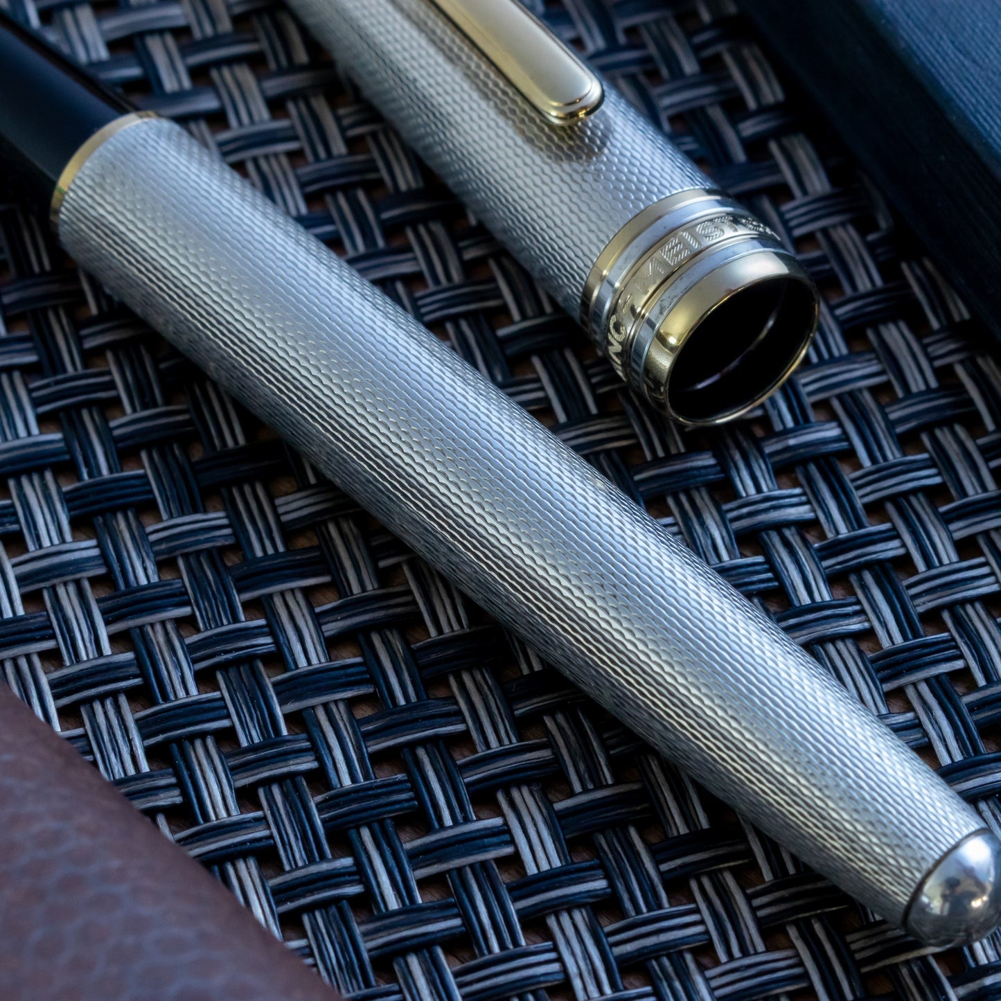 1990s Montblanc Solitaire 925 Sterling Silver Fountain Pen