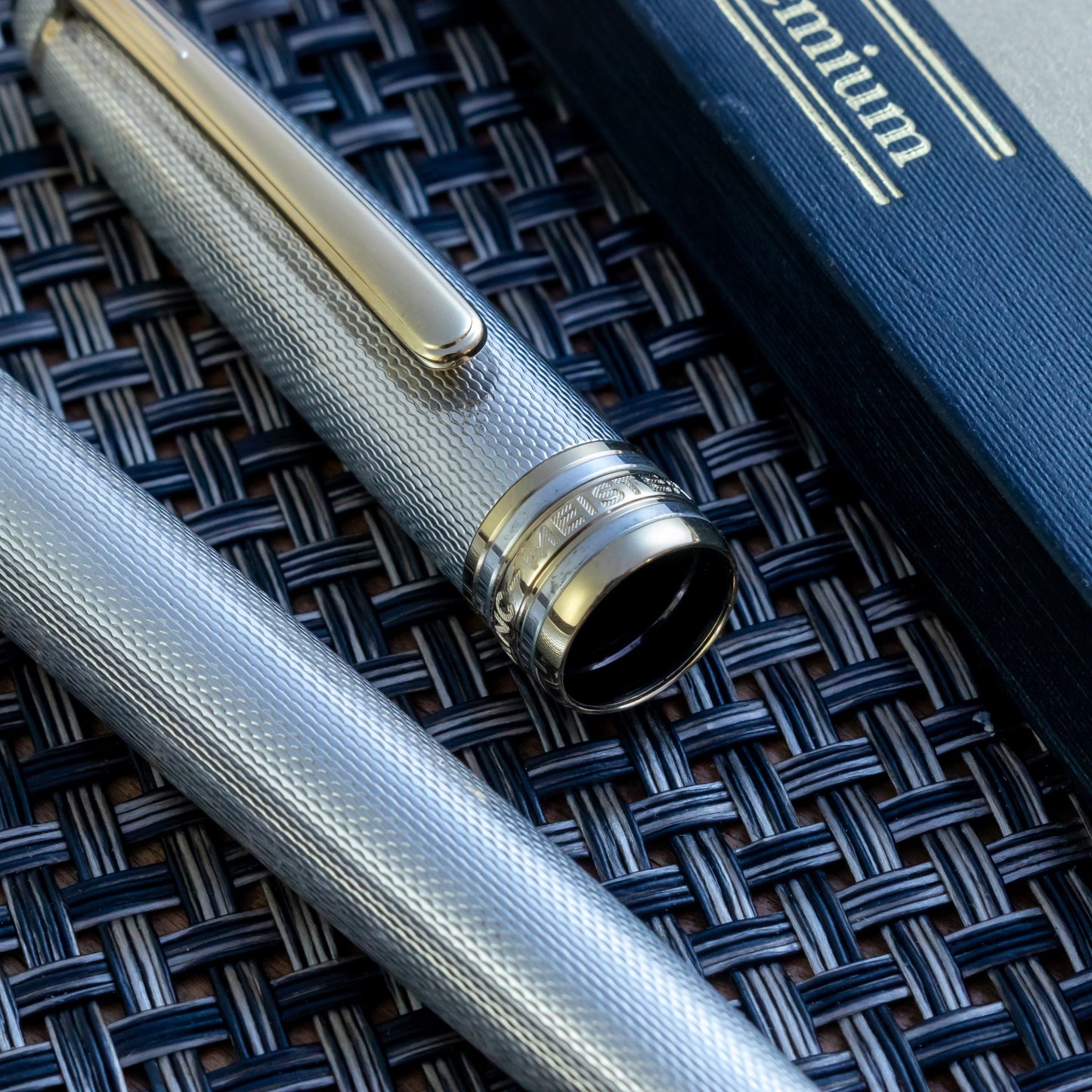 1990s Montblanc Solitaire 925 Sterling Silver Fountain Pen