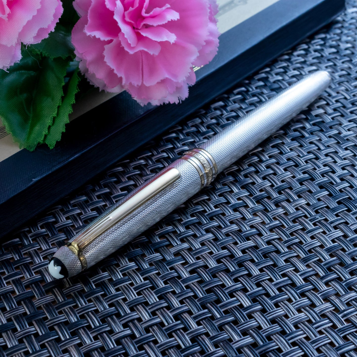 1990s Montblanc Solitaire 925 Sterling Silver Fountain Pen