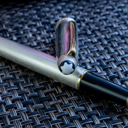 1990s Montblanc Solitaire 925 Sterling Silver Fountain Pen