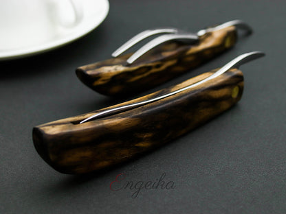 Goto Kurogaki Damascus Folding Knife & Fork Set